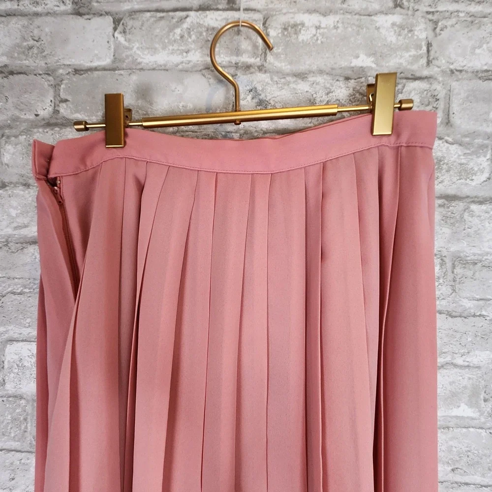Diane von Furstenberg Vintage 80s Skirt Pink Pleated Vintage Midi 12